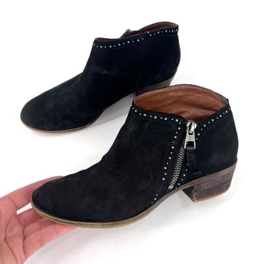 Lucky Brand boots Benna Studded‎ Suede Booties Size 7.5